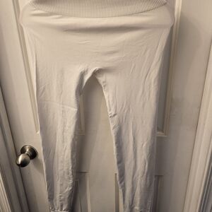 Connection 18 White Ribbed Waist Leggings